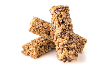 muesli bars isolated on white background
