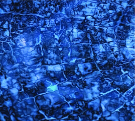 blue abstract background with ice texture with cracks. Vector illustration