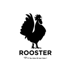 Rooster icon logo design template Vector Illustration