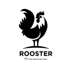 Rooster icon logo design template Vector Illustration