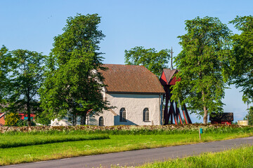 Church in the country by a country road