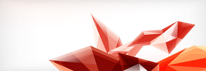 Vector 3d triangles and pyramids abstract background for business or technology presentations, internet posters or web brochure covers