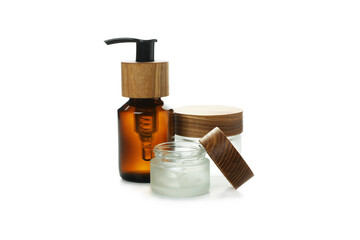 Group of hygiene tools isolated on white background