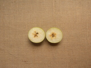 Cut ripe fresh Nakh pear