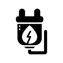 charger icon in solid style isolated on white background. EPS 10