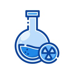 radiation icon in filled line style isolated on white background. EPS 10