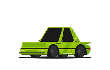 Muscle car. Flat styled vector illustration