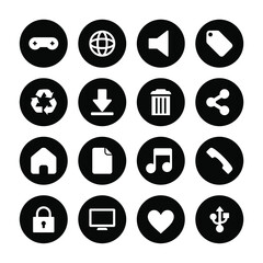 Fototapeta premium website and internet icon in black color