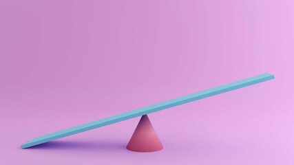 A 3d Seesaw in 3D rendering