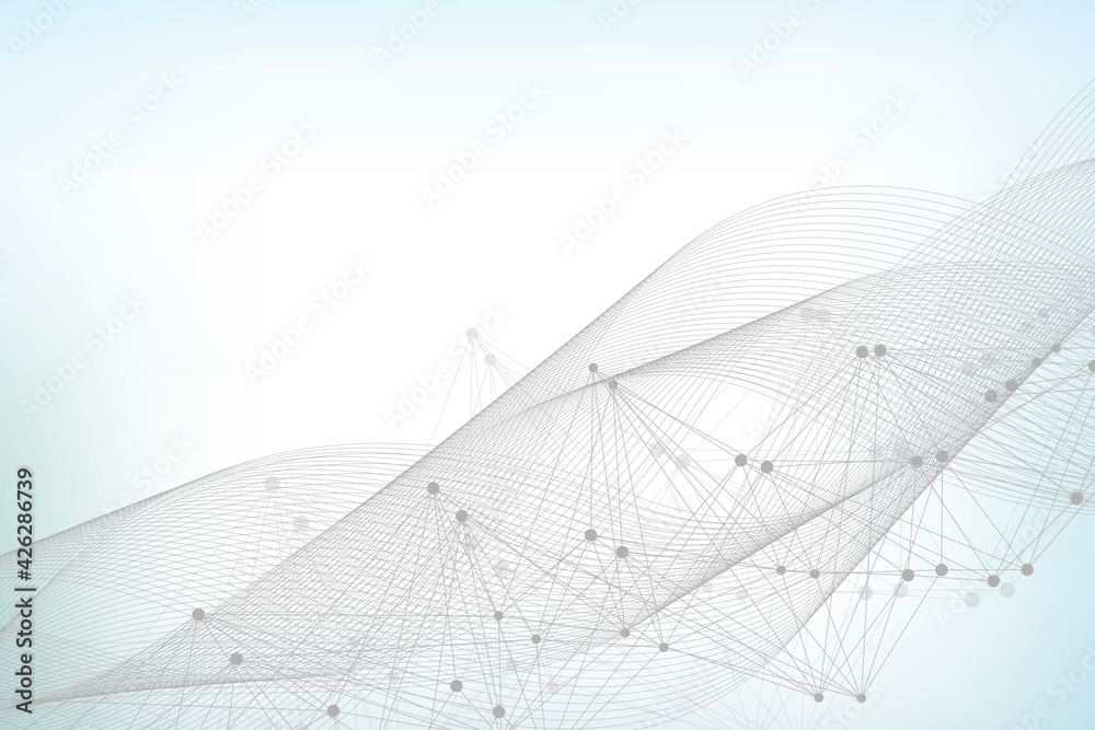Poster big data visualization background. modern futuristic virtual abstract background. science network pa