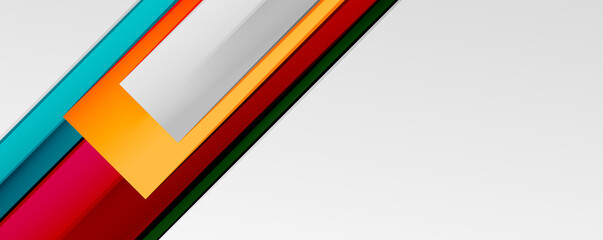 Multicolored lines background. Design template for business or technology presentations, internet posters or web brochure covers