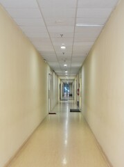Deep corridor, detail of a corridor in a cooperate office,software company,workspace,interior.