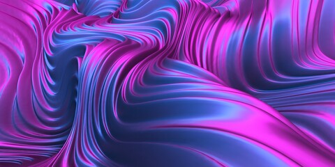 Colorful Liquid metallic wavy background