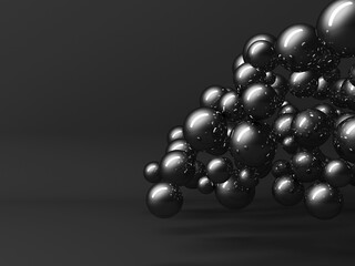 Red bright shiny spheres wallpaper