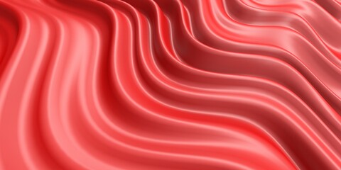 Red smooth waves. Luxury abstract background