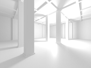 Abstract White Architecture Design Concept