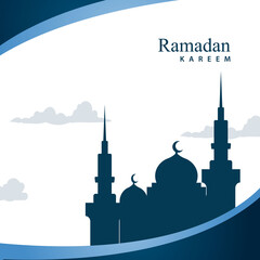 Fototapeta premium ramadan Social media post template design , elegant square cover with arabian ornament
