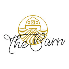 the barn and farm logo. vector illustration