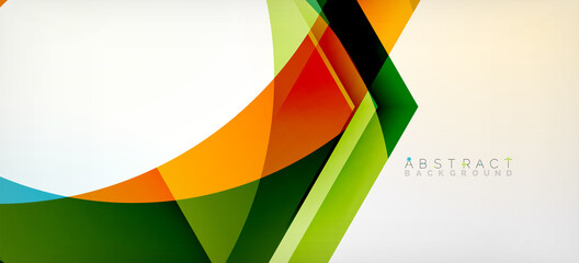 Vector color hexagons geometric abstract background