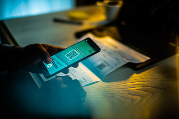 Mobile phone with QR pay app