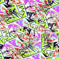 Obraz premium Seamless abstract urban pattern with curved geometry elemenets