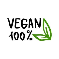 Fototapeta premium vegan logo icon