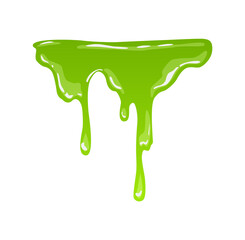 Green slime. Goo blob splashes, toxic dripping mucus. Slimy splodge and drops, liquid borders. Cartoon isolated  decorative forms of playing blotch. Snot
