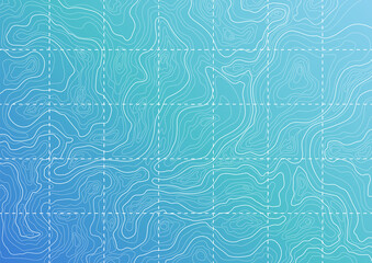 Topographic map background concept. Blue topographic background pattern with topographic or isolines. Geography concept - obrazy, fototapety, plakaty