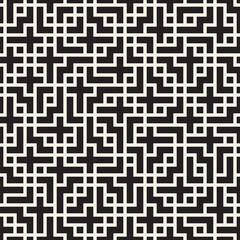 Vector seamless lines mosaic pattern. Modern stylish abstract texture. Repeating geometric tiles