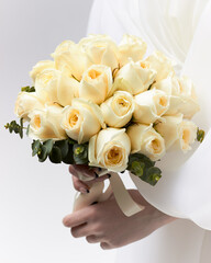 Wedding bouquet on white background