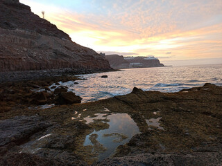Amazing shot of the sea and sunset captured from the co