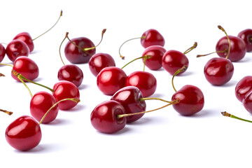 Obraz na płótnie Canvas sweet cherry fruits isolated on white background