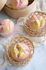 Traditional Chinese festive pastry / Fa Gao aka Prosperity Cake / Often consumed during Chinese New Year, The chinese characters represent 