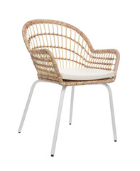 Stylish chair on white background. Interior element