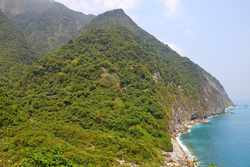 View of Qingshui Cliff, parts of Taroko National Park, located at Hualien, eastern Taiwan