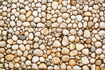 sea pebbles in wall ornament , banner texture in abstract background