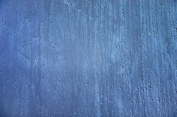Water drops on the steambath glass