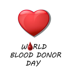 World blood donor day card Vect ill