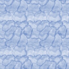 Watercolor blue seamless pattern for background