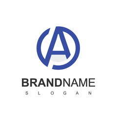 Abstract Circle Letter A Logo