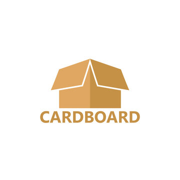 Cardboard box logo template design