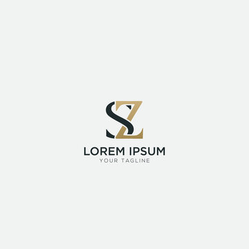SZ letter logo monogram S Z letter