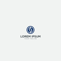 Obraz premium Simple S logo coin crypto logo modern currency