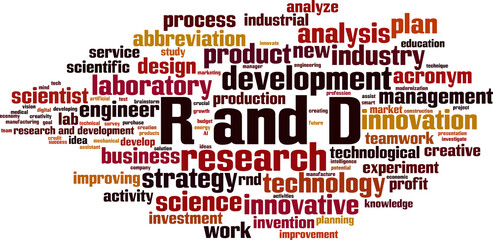 R and D word cloud