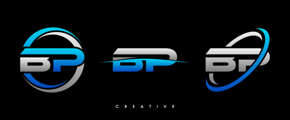 BP Letter Initial Logo Design Template Vector Illustration