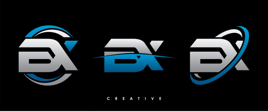 BX Letter Initial Logo Design Template Vector Illustration