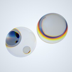 3D Abstract Glass Effect Render