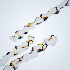3D Abstract Glass Effect Render