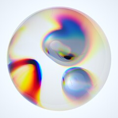 3D Abstract Glass Effect Render