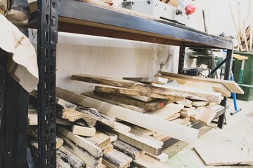 Carpenter in the carpentry in action